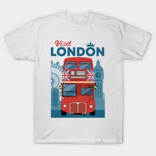 Visit london with bus red T-Shirt